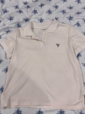 American Eagle Outfitters White Polo Shirt